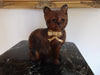 Vintage Timmy Woods Wooden Cat Purse with Box