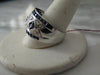 Vintage 10K White Gold Sapphire Diamond Band Ring