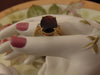 10KTYG Garnet Diamond Ring,