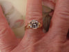 14KT Gold CZ Ring: Round Solitaire, Size 5 3/4
