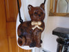Vintage Timmy Woods Wooden Cat Purse with Box