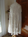 Vintage White Sheared Mink Fur Coat: Rhinestone Button, Size 10