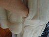 Vintage White Sheared Mink Fur Coat: Rhinestone Button, Size 10