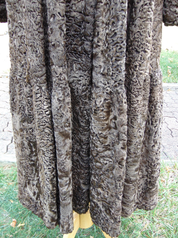 Vintage Brown Persian Lamb Full Length Fur Coat - Jones Furs