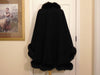 Vintage 1970s Wool Cape with Fox Fur Trim
