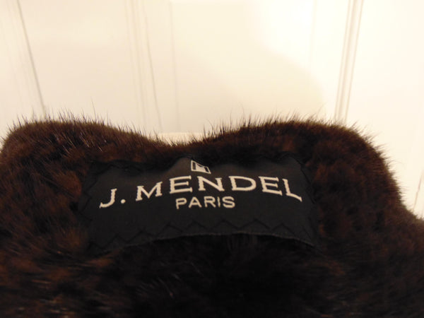 J. Mendel Sheared Mink Wrap: Preloved Black Fur Shawl