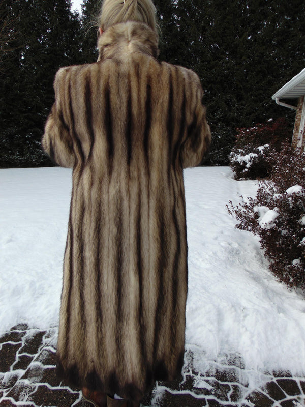 Vintage Full Length Fitch Fur Coat - Luxury Winter Fashion