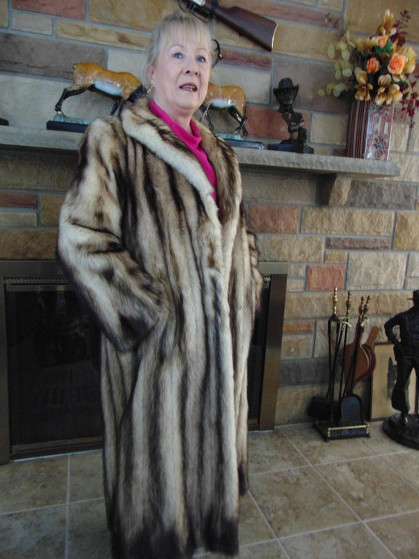 Vintage Full Length Fitch Fur Coat - Luxury Winter Fashion
