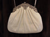 Judith Leiber White Lizard Jeweled Handbag: Silver Hardware