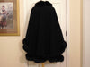 Vintage 1970s Wool Cape with Fox Fur Trim