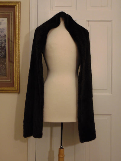 J. Mendel Sheared Mink Wrap: Preloved Black Fur Shawl