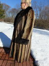 Vintage Full Length Raccoon Fur Coat: Fox Trim, 80s Estate Piece