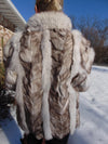 Vintage Blue Fox Fur Jacket: Preloved Estate Coat
