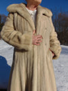 Genuine Tourmaline Mink Fur Coat: Full Length Oleg Cassini Furs