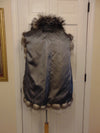 Genuine Silver Fox Fur Vest - RK FURS - Size 14