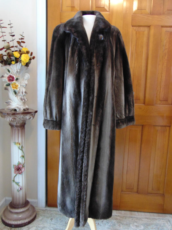 Vintage Sheared Beaver Fur Coat: Full Length Canadian Furs