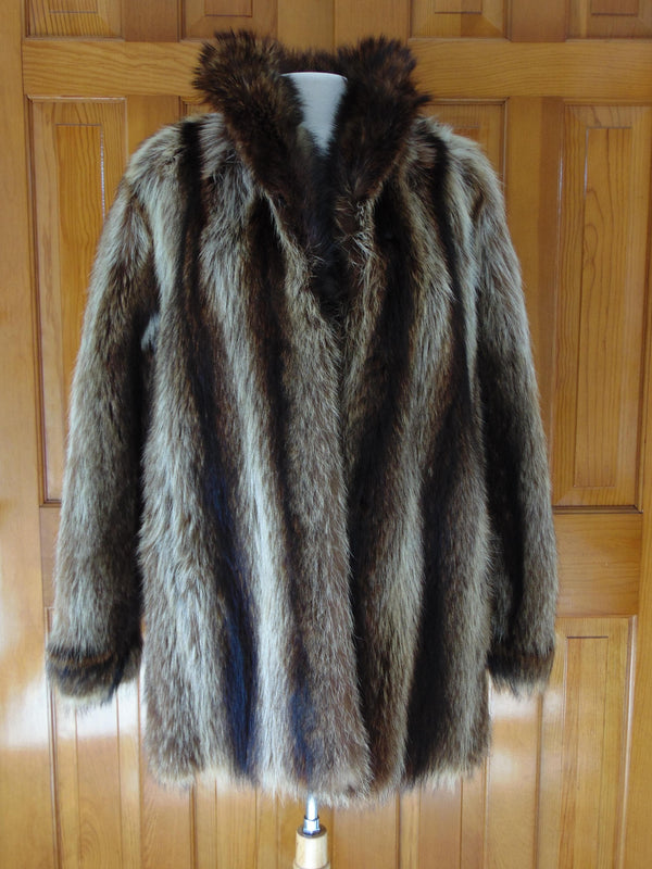 Vintage Raccoon Fur Coat, Full Pelt, Manor-Feldman