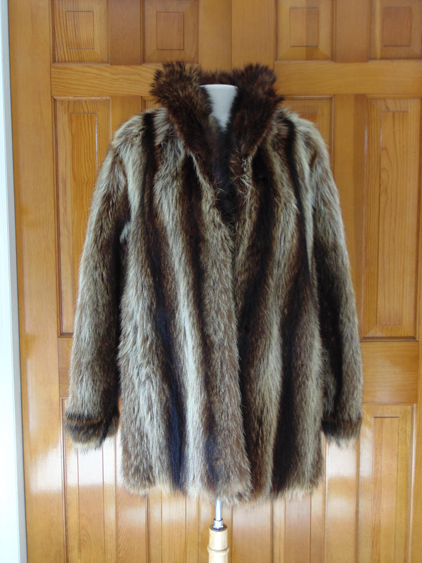 Vintage Raccoon Fur Coat, Full Pelt, Manor-Feldman