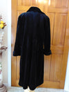 Vintage Black Sheared Mink Fur Coat: Full Length Opera Style