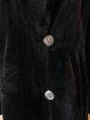 Vintage Black Sheared Mink Fur Coat: Full Length Opera Style