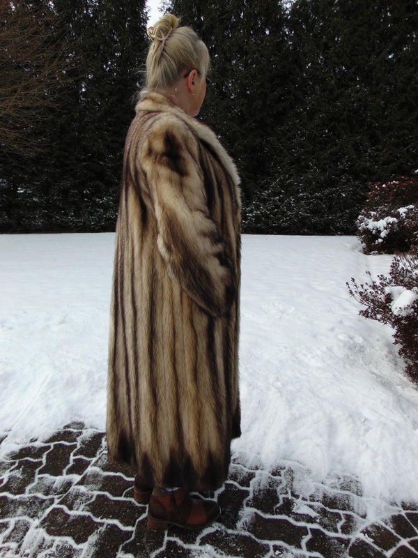 Vintage Full Length Fitch Fur Coat - Luxury Winter Fashion