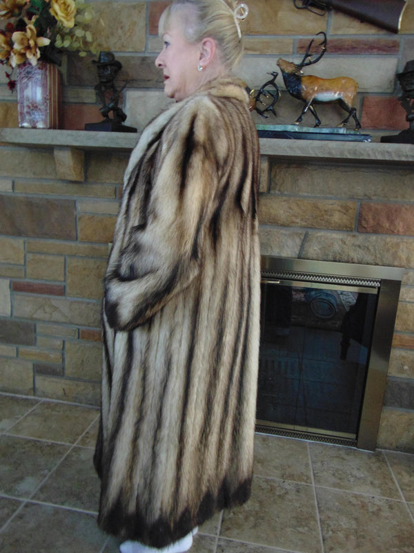Vintage Full Length Fitch Fur Coat - Luxury Winter Fashion