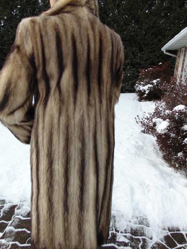 Vintage Full Length Fitch Fur Coat - Luxury Winter Fashion