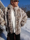 Vintage Blue Fox Fur Jacket: Preloved Estate Coat