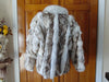 Vintage Blue Fox Fur Jacket: Preloved Estate Coat