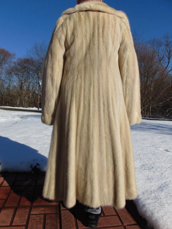 Genuine Tourmaline Mink Fur Coat: Full Length Oleg Cassini Furs