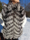 Genuine Silver Fox Fur Vest - RK FURS - Size 14