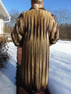 Vintage Natural Fitch Fur Coat: Full Length Estate Furs