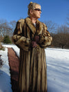 Vintage Natural Fitch Fur Coat: Full Length Estate Furs