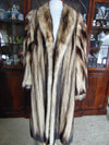 Vintage Natural Fitch Fur Coat: Full Length Estate Furs