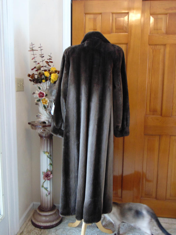 Vintage Sheared Beaver Fur Coat: Full Length Canadian Furs
