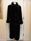 Vintage Black Sheared Mink Fur Coat: Full Length Opera Style