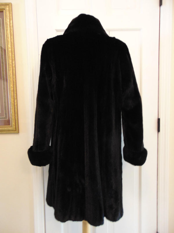 Vintage Black Ranch Mink Fur Stroller Coat: Canadian Fur