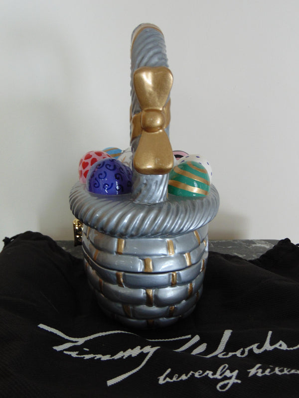 Timmy Woods Easter Basket Purse: Rare Wooden Collectible