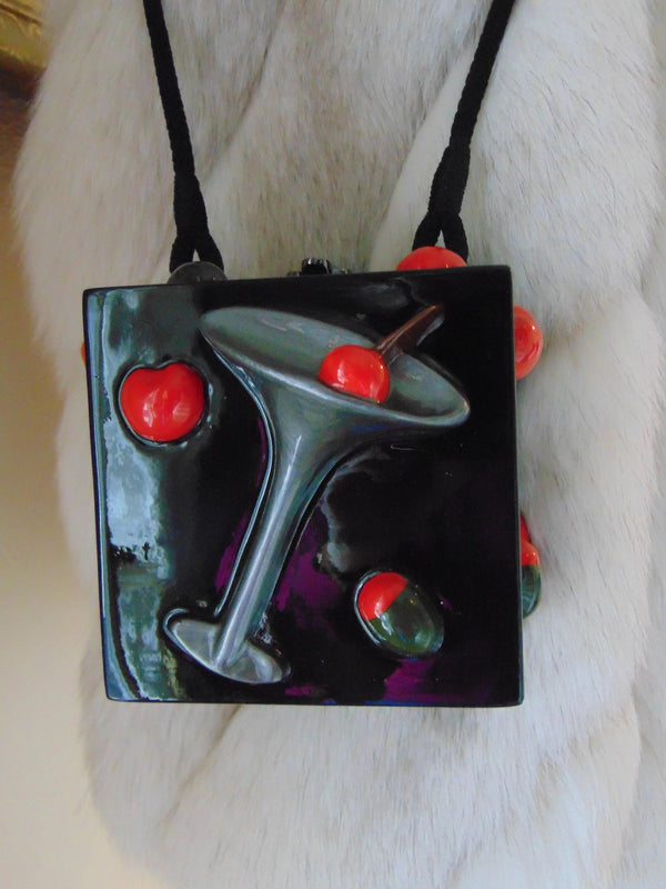 Vintage Timmy Woods Martini Purse: Cocktail Party Bag