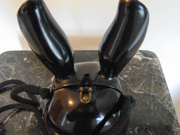 Vintage Timmy Woods Rabbit Purse: Handcrafted Acacia Wood Bunny