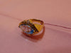 14K Gold Blue Topaz Diamond Ring, Size 6 1/2