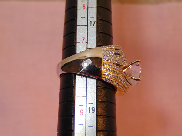 CZ Sterling Silver Ring: Vanna K, Size 7 3/4