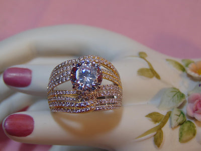 CZ Sterling Silver Ring: Vanna K, Size 7 3/4