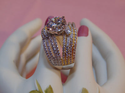 CZ Sterling Silver Ring: Vanna K, Size 7 3/4