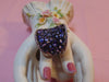 Sterling Silver Tanzanite Saddle Ring: CZ Accents, Size 7.75