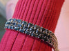 Sterling Silver Three Row Sapphire Bracelet - Estate Jewelry