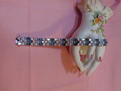 Estate Sterling Silver Blue Topaz Bracelet: 925 Resort Jewelry