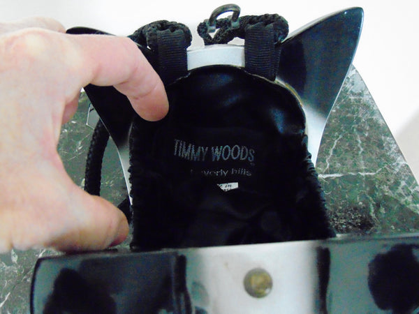 Vintage Timmy Woods Siamese Cat Wooden Purse, Signed