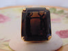 18KTYG Smokey Quartz Ring: 50 Carat Gold Statement Ring