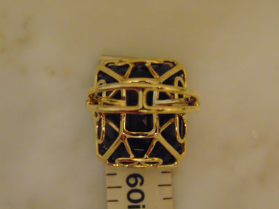 18KTYG Smokey Quartz Ring: 50 Carat Gold Statement Ring